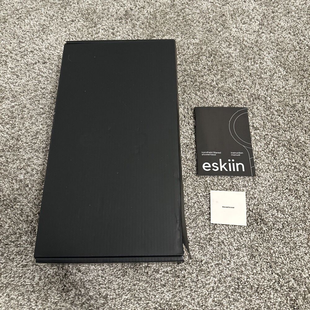 eskiin Filtered Handheld Metal Chrome Round Shower Head HH-CRM-GPM18 Open Box